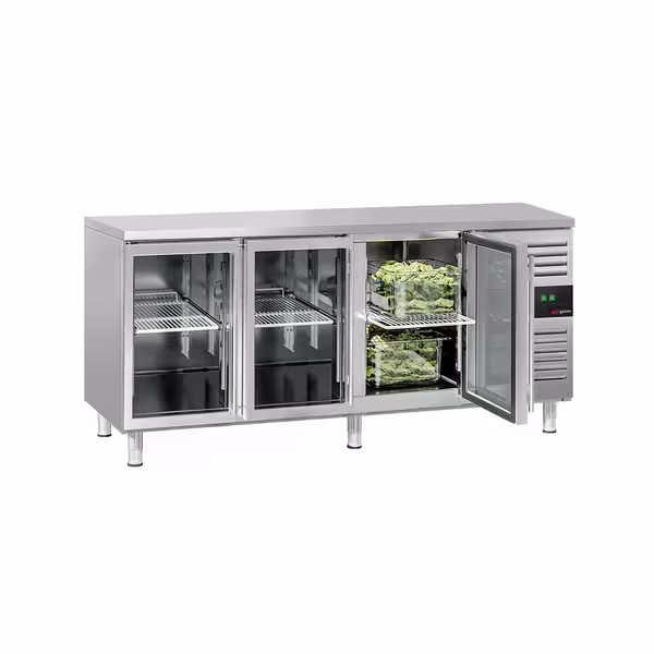Savitarnos šaldoma vitrina ECO - 1795x700 mm - 417 l - Su 3 stiklinėmis durimis