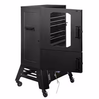 Smoker Oven - Digital - with 4 Racks - 670x739mm - on Wheels - Black
