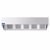 Commercial Wall-Mounted Extractor Hood with Motor – 2600mm – with Speed Controller, Baffle Filters & Lighting