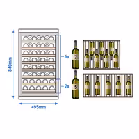 Hladnjak za vino - 1 klimatska zona - 120 l - max. 52 boca