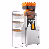 Stainless Steel Bottle & Glass Rack for Orange Juicers - Freestanding