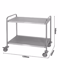 Carrello di servizio - 1200x600mm - con 2 ripiani