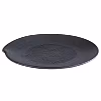 (6 adet) DARK WAVE - Düz Tabak - Melamin, Ø270mm, Siyah