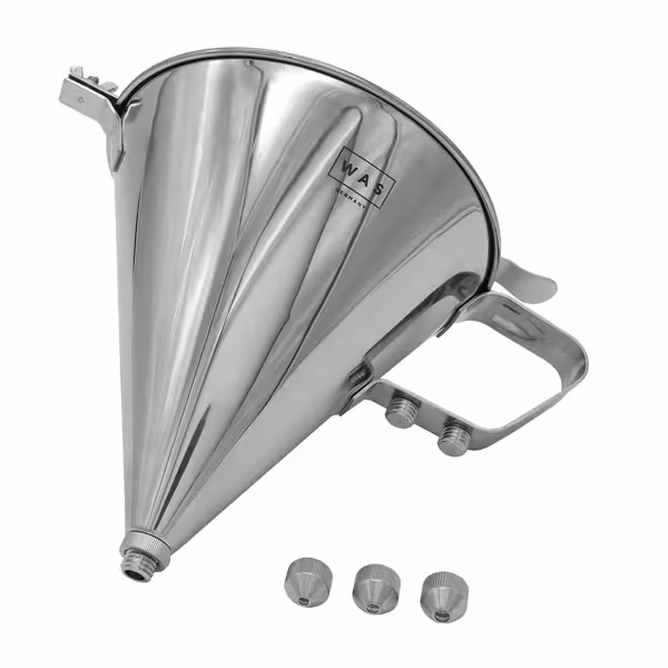 Pâlnie cu piston profesională din oțel inoxidabil - Înălțime: 230 mm