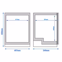 LIEBHERR | Chłodziarka podblatowa PREMIUM – 106 L – od +2 do +12 °C – z 1 drzwiami – srebrna