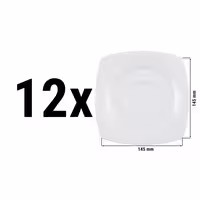 (12 pcs) SELTMANN WEIDEN | Savoy Espresso Saucer – Square – 145 mm – White Porcelain