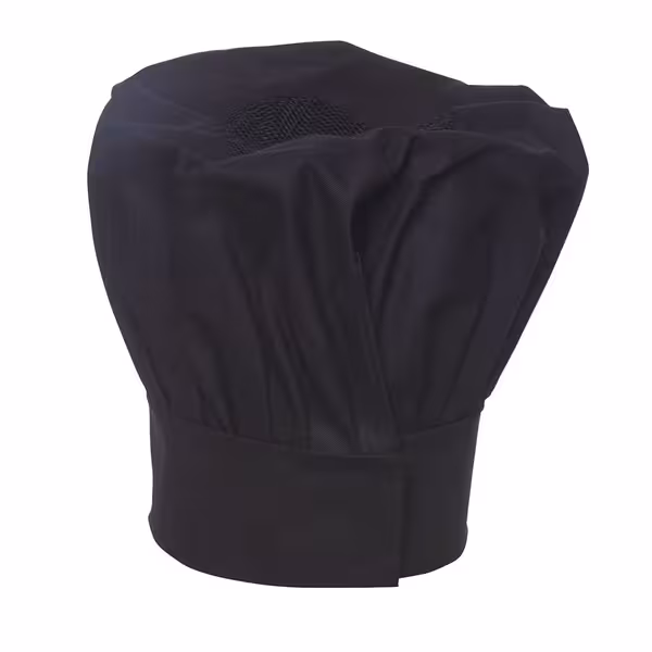 (5 peças) Chapéu de Chef Jean - Preto