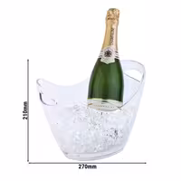Posuda za hlađenje vina/pjenušca - Polistiren (prozirni) - 3 l - s ručkama