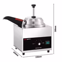 Grijani dispenzer za umake - za topli sir i čokoladu - 4,4 l - 550 W - s grijanim izljevom