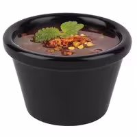 (24 قطع) وعاء تغميس - CASUAL - ميلامين - 50 ml - دائري - Ø 60mm - أسود