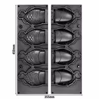 Plates for Tartelette Machine TMOPH - 4x Open Taiyaki Fish Mould