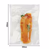 (800 pcs) Vacuum Sealer Bags - Embossed - 300x400mm - Thickness: 90µm - Transparent (clear)