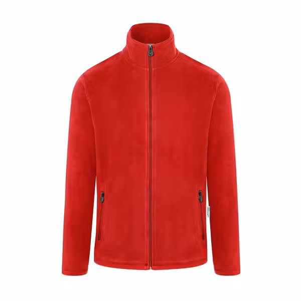 KARLOWSKY | Men's Work Fleece Jacket – Red - XXL - Recycled Polyester - 60°C Washable
