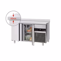 Rashladni pult PREMIUM - 1400x600 mm - 250 l - Ventilirano hlađenje - s 2 vrata - bez podignutog ruba
