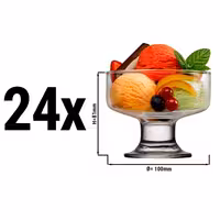 (24 pcs) Iceville | Ice Cream Cup - Glass - 0.26L
