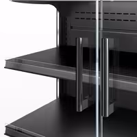 Commercial multideck display fridge - 1002mm - 440L - with 2 hinged glass doors & 4 shelves - Black