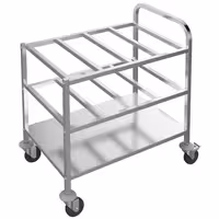 Kolica za posluživanje - 815x530 mm - s 2 polica za 12 GN 1/6 posuda po razini