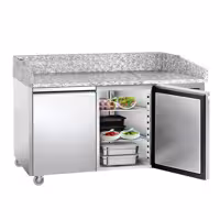 Pitsa külmkapilaud ECO – 1500 x 800 mm – 2 uksega