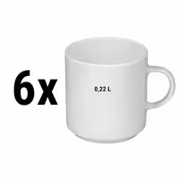 (6 adet) SELTMANN WEIDEN | Sütlü Kahve Fincanı -0,22 Litre - Beyaz/Sade
