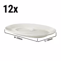 (12 adet) LUX - Fincan Tabağı - 235x180mm - Elfenbein