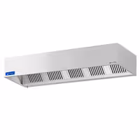 Commercial Wall-Mounted Extractor Hood with Motor – 2600mm – with Speed Controller, Baffle Filters & Lighting