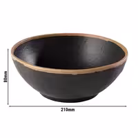 (6 adet) Kase - Melamin - CROCKER - 1,45L - Ø210mm - Derinlik:80mm - Kahverengi/Terrakotta