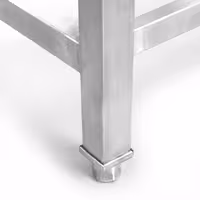 Kloc masarski – stal nierdzewna – 500 x 500 mm – z blatem z polietylenu