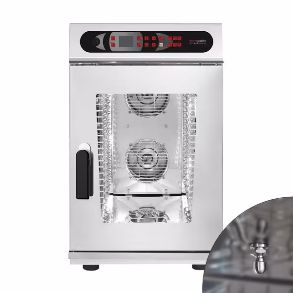 Commercial Electric Combi Oven - Digital Controls - 10x GN 1/1 - Slimline - incl. Automatic washing system & Core temperature probe