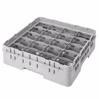 CAMBRO | CAMRACK® - Košara za pranje čaša 1/1 - Sa 20 odjeljaka - 500x500 mm - Siva boja