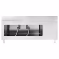 PREMIUM umivaonik – 2000 x 600 mm – s 3 ladice i 2 sudopere na desnoj strani