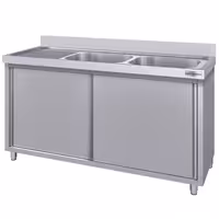 Sudoper s ormarićem ECO - inox - 2000 x 600 mm