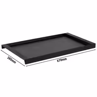 Serving Tray - Melamine - 670x380mm - Height: 40mm - Black
