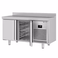 Commercial Counter Fridge PREMIUM PLUS - 1468x700mm - with 2 doors - with upstand - capacity 350 litres