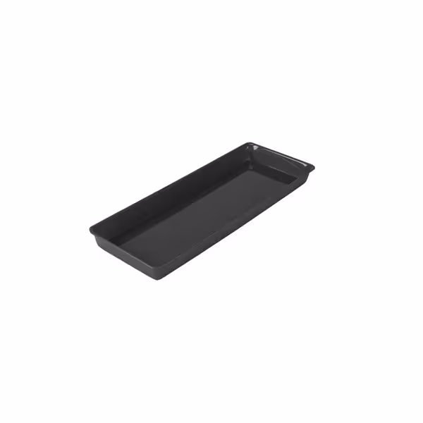 Rechteckige Präsentationsschale - Kunststoff - 530x200x40mm - Schwarz