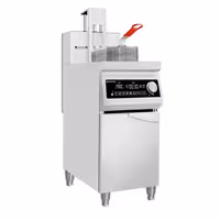 Indukcijska friteza - 30 L - 10,0 kW - elektroničko upravljanje - s automatskim podizanjem košare - s ormarićem s 1 vratima