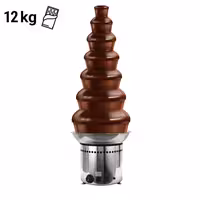 Commercial Chocolate Fountain - Cascade Waterfall - 7-Tier - Capacity: 12kg - 400W - Height: 1000mm