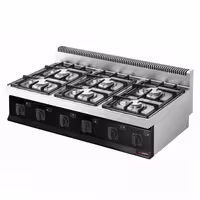 Plinsko kuhalo - Linija 700 - 1200x700x430 mm - 36 kW - 6 plamenika - nadpultni