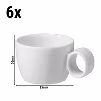 (6 adet) LUX - Kahve Fincanı Maastricht - 190ml - Elfenbein