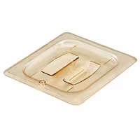(6 szt.) CAMBRO | Pokrywa GN 1/6 H-PAN™ – płaska – odporna na wysoką temperaturę – z uchwytem – bursztynowa