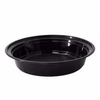 (300 pcs) Food Lidding Tray Polypropylene - 1000ml - Round - Black