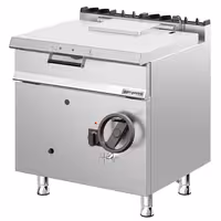 Gaasiga kallutatav praepann - 60 l - 20,5 kW - käsikallutusega - veeühendusega