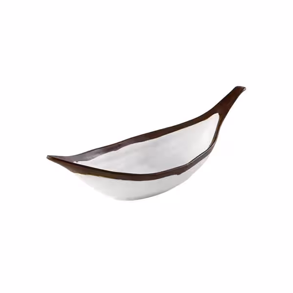 (6 adet) Kase - Melamin - CROCKER - 170ml - 305x100mm - Derinlik:75mm - Beyaz/Kahverengi