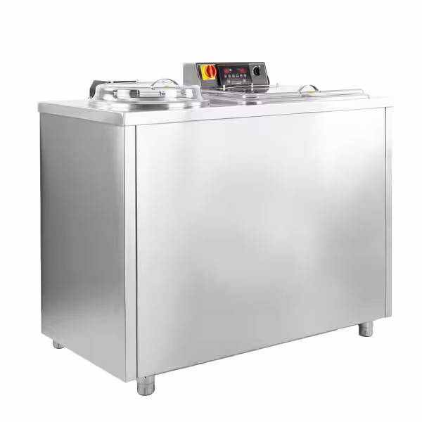 Zöldségmosó és -szárító - 157 l - 4–20 kg/óra - 380 V - 1,90 kW - rozsdamentes acél