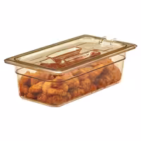 (6 komada) CAMBRO | H-PAN™ - GN poklopac 1/3 otporan na toplinu - Sa urezom i drškom - Jantar