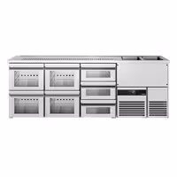 Pivski štand PREMIUM - 2500x700 mm - 7 Staklene ladice