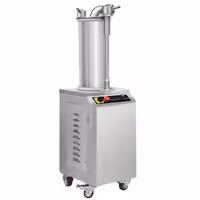 Hidraulična punilica za kobasice - 35 l - 1,5 kW - inox - uključuje nožnu pedalu i 3 nastavaka za punjenje