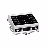 Indukcijski štednjak sa staklokeramičkom pločom - 28 kW - Bflex Digital - 4 plamenika - linija 900 - nadpultni - trofazno napajanje