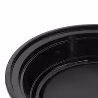 (300 pcs) Food Lidding Tray Polypropylene - 1000ml - Round - Black