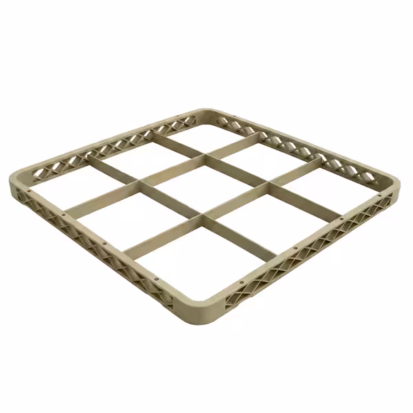 Förlängare till diskkorg 1/1 - 500x500x45 mm - 9 fack - beige - passar till GKU9N