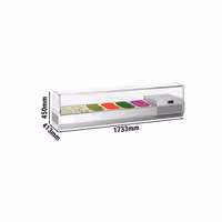 Countertop Prep Well / Refrigerated Topping Unit PREMIUM PLUS - 1733x413mm - 6x GN 1/3